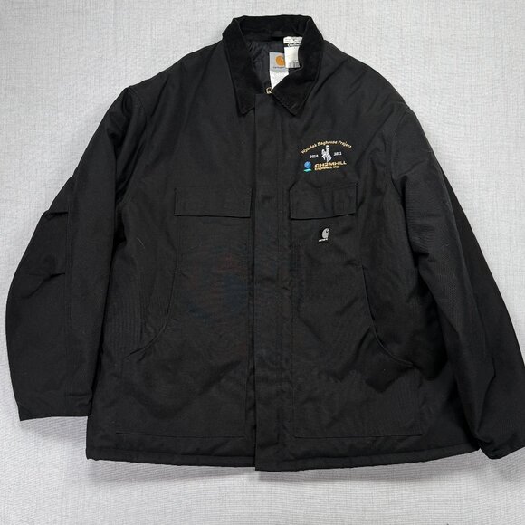 Carhartt Jacket Wyodak Baghouse Project Black Quilted Nylon Lining Size 3XL NWT - Picture 1 of 13